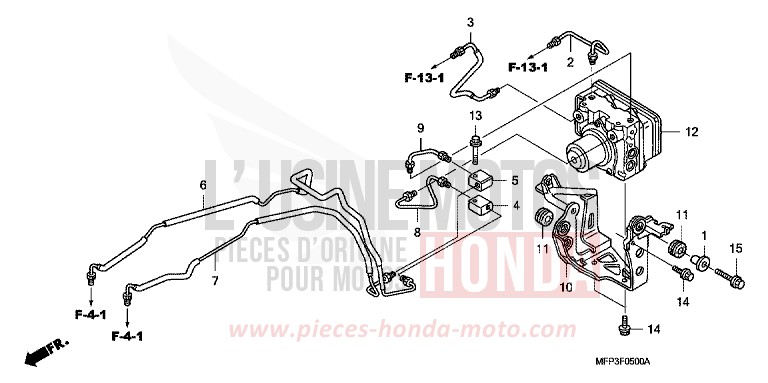 MODULATEUR ABS for CB1300 Super Bold'or PEARL SUNBEAM WHITE (NHA66KF) from 2009